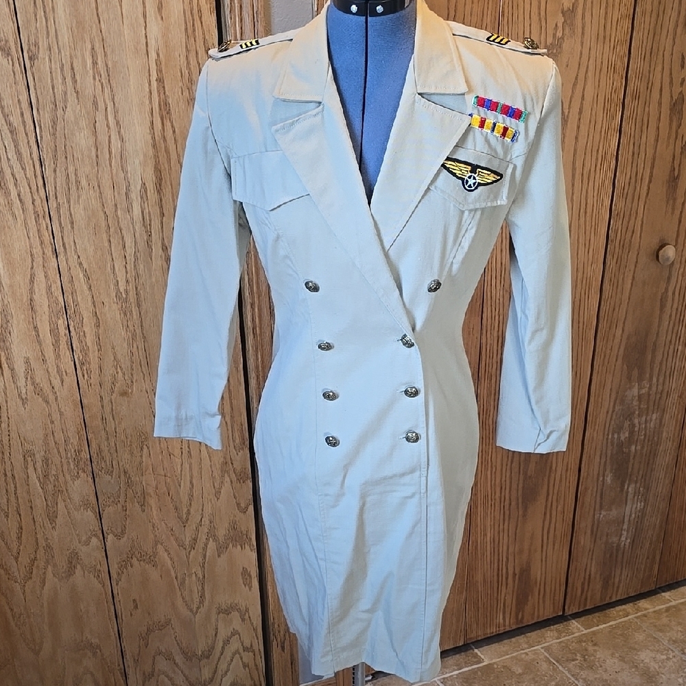 Women's Double-Breasted Military Style Dress
